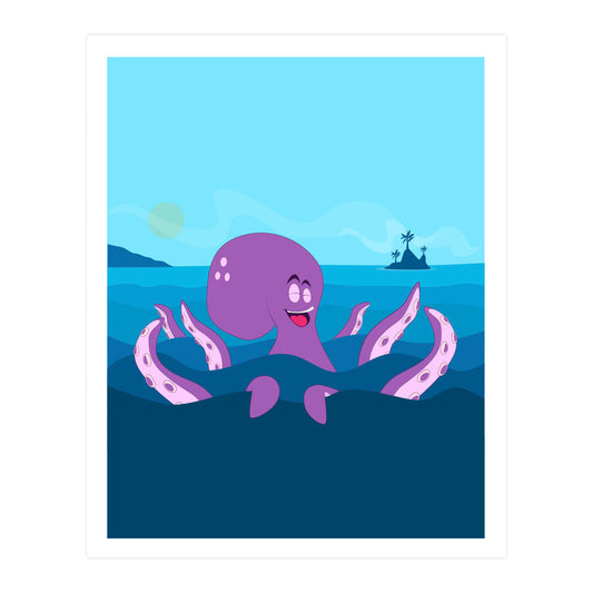 Happy Octopus Poster
