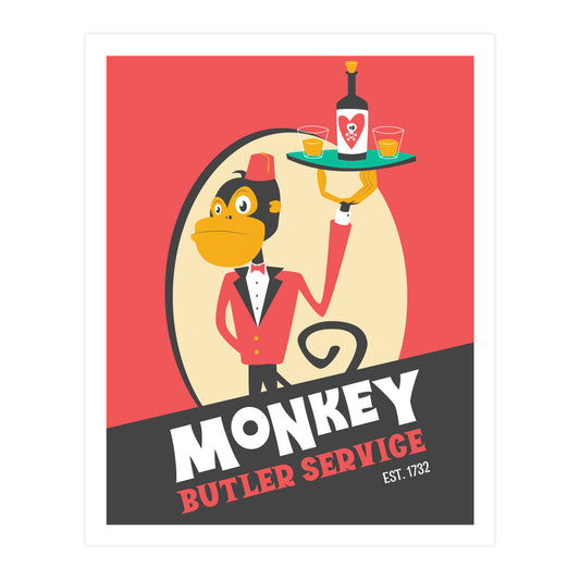 Monkey Butler Service Poster