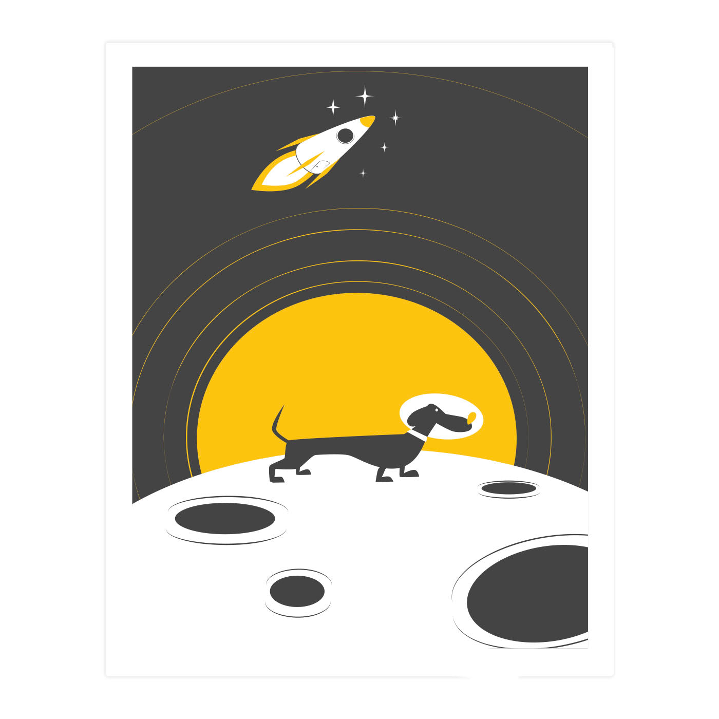 Weiner Dog in Space Poster