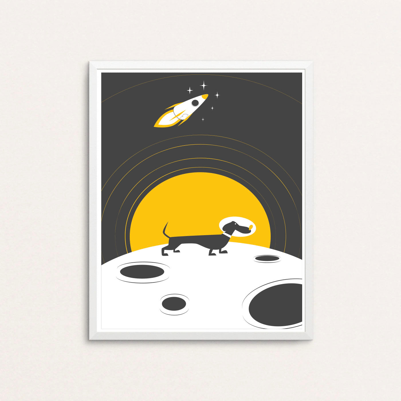 Weiner Dog in Space Poster